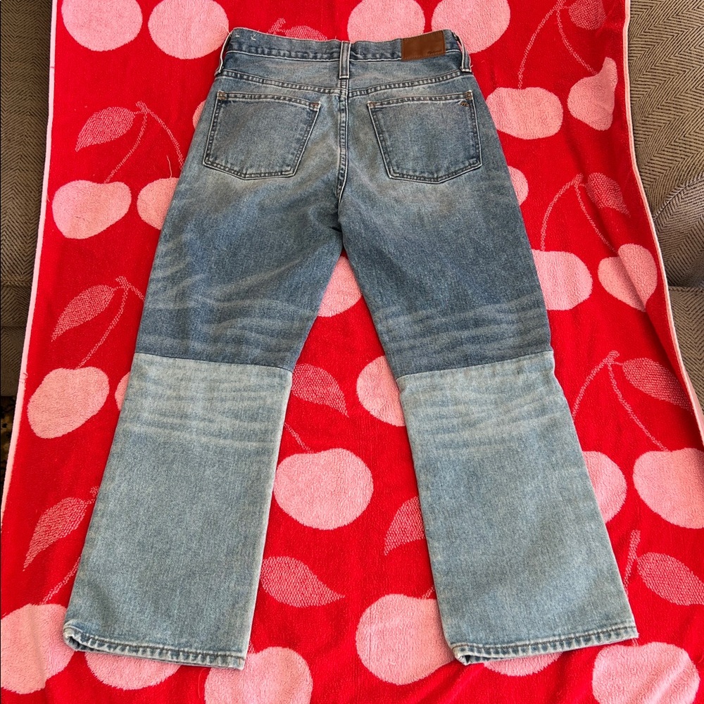 Madewell two-tone Retro Crop Bootcut size 25 Denim Jeans - Picture 9 of 12